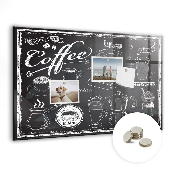 Magnetic board for wall Coffee machines