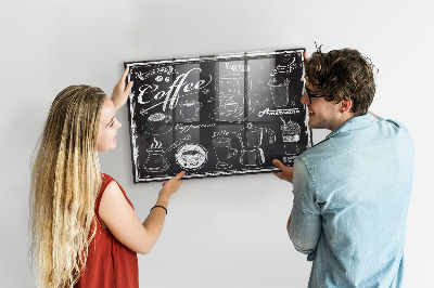 Magnetic board for wall Coffee machines