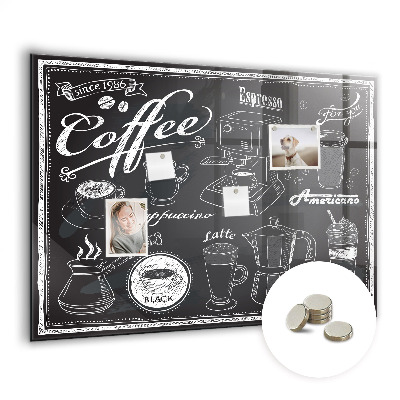 Magnetic board for wall Coffee machines