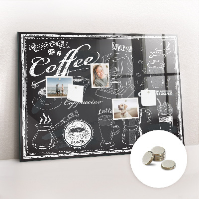 Magnetic board for wall Coffee machines