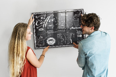 Magnetic board for wall Coffee machines