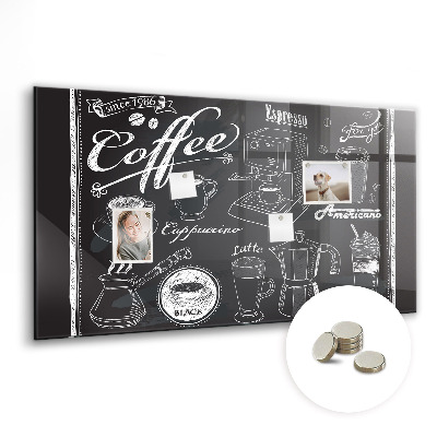 Magnetic board for wall Coffee machines