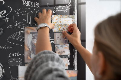 Magnetic board for wall Coffee machines