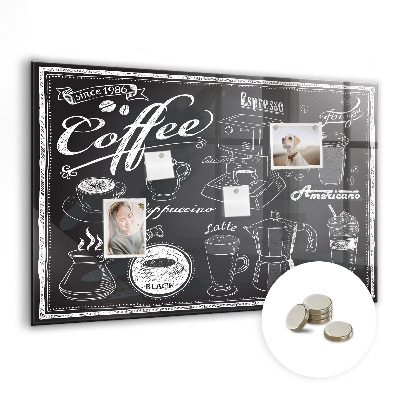 Magnetic board for wall Coffee machines