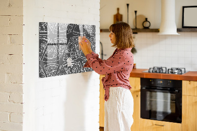 Magnetic board for wall Painted pizza