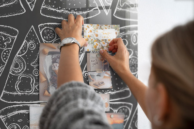 Magnetic board for wall Painted pizza