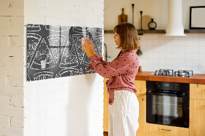 Magnetic board for wall Painted pizza