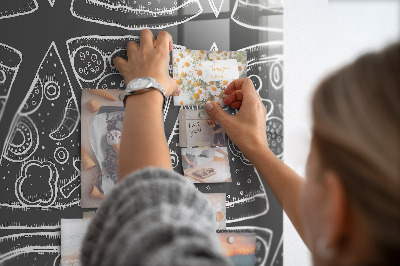 Magnetic board for wall Painted pizza