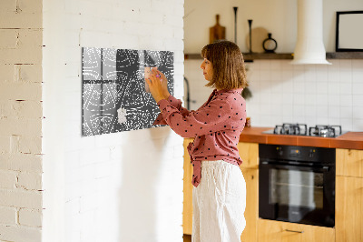 Magnetic board for wall Painted pizza