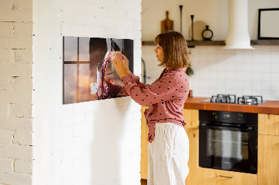 Magnetic board for wall A glass of wine