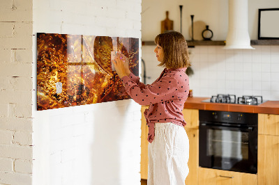 Magnetic board for wall Zoom drink