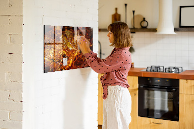 Magnetic board for wall Zoom drink