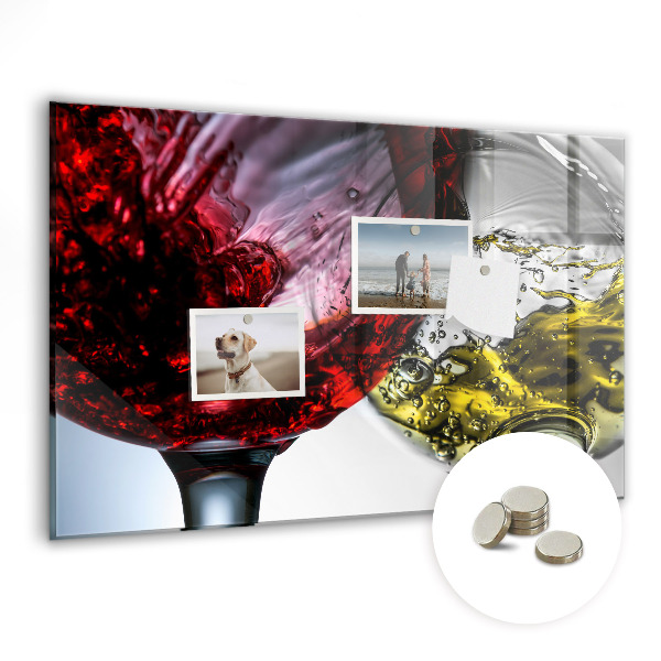 Magnetic board for wall Wine glasses