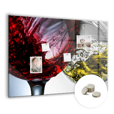 Magnetic board for wall Wine glasses