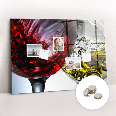 Magnetic board for wall Wine glasses