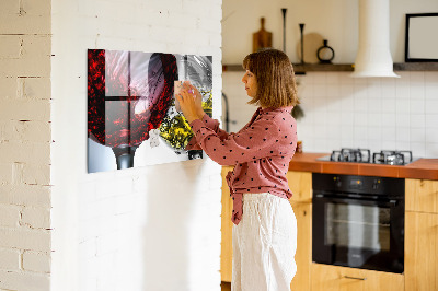 Magnetic board for wall Wine glasses