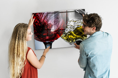 Magnetic board for wall Wine glasses