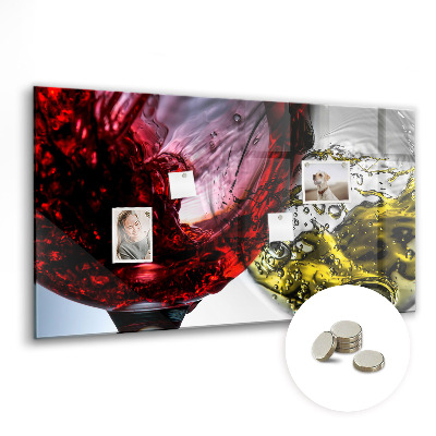 Magnetic board for wall Wine glasses