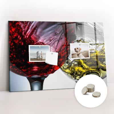 Magnetic board for wall Wine glasses