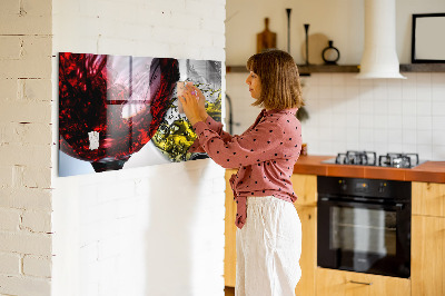 Magnetic board for wall Wine glasses