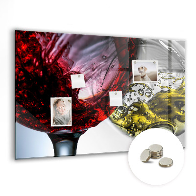 Magnetic board for wall Wine glasses