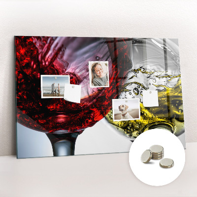 Magnetic board for wall Wine glasses