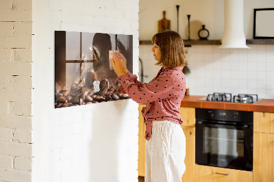 Magnetic board for wall Coffee beans