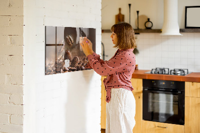 Magnetic board for wall Coffee beans