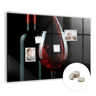 Magnetic board for wall A bottle of wine