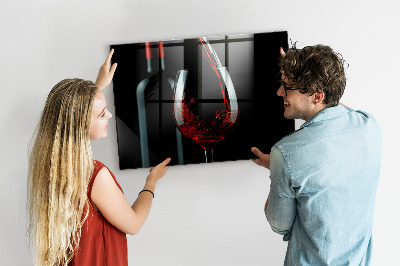 Magnetic board for wall A bottle of wine