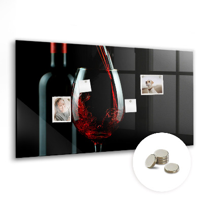 Magnetic board for wall A bottle of wine