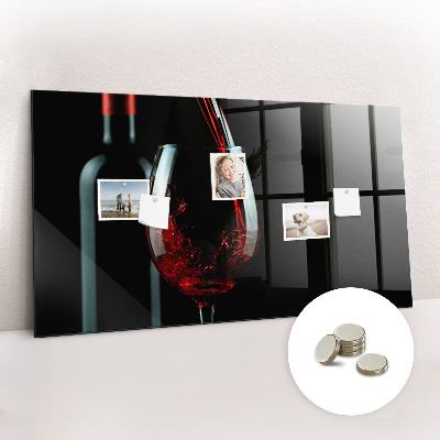 Magnetic board for wall A bottle of wine