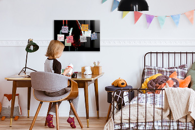 Magnetic board for wall A bottle of wine