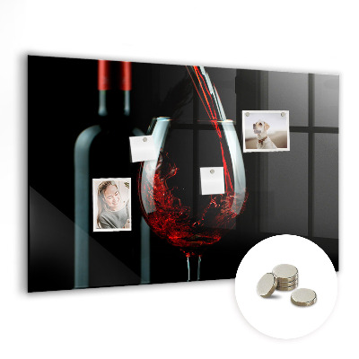 Magnetic board for wall A bottle of wine