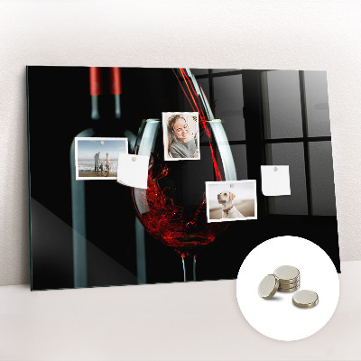 Magnetic board for wall A bottle of wine
