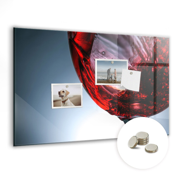 Magnetic board for wall Glass of wine