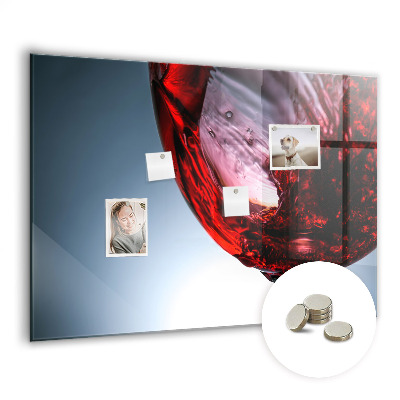 Magnetic board for wall Glass of wine