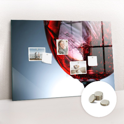 Magnetic board for wall Glass of wine