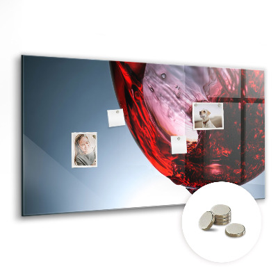 Magnetic board for wall Glass of wine
