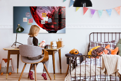 Magnetic board for wall Glass of wine