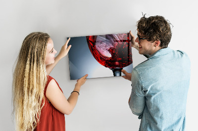 Magnetic board for wall Glass of wine