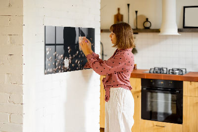 Magnetic board for wall Coffee beans