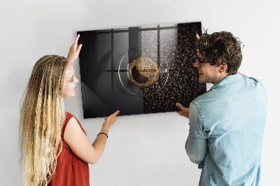 Magnetic board for wall Cup of coffee