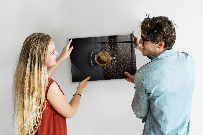 Magnetic board for wall Cup of coffee