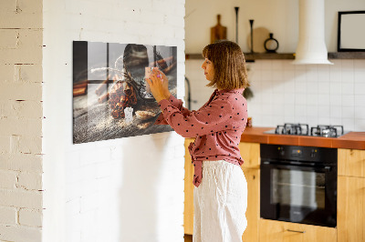 Magnetic board for wall Cinnamon