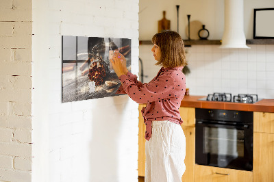 Magnetic board for wall Cinnamon