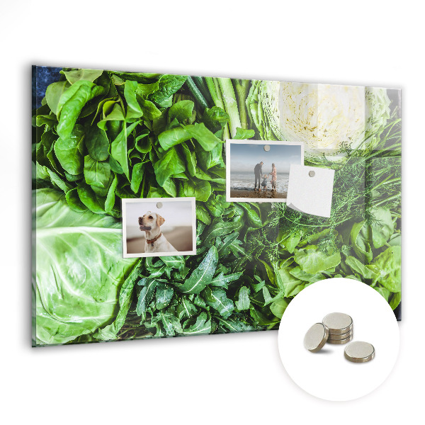 Magnetic board for wall Green vegetables