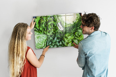 Magnetic board for wall Green vegetables