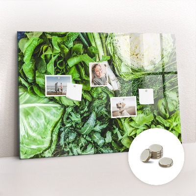 Magnetic board for wall Green vegetables