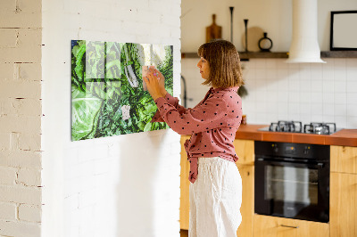 Magnetic board for wall Green vegetables